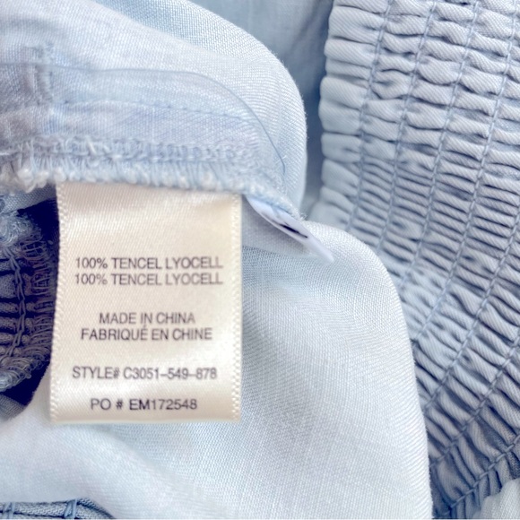 Cloth and Stone Smocked Wide Leg Pants Evereve Large NWT chambray pants - Picture 13 of 13